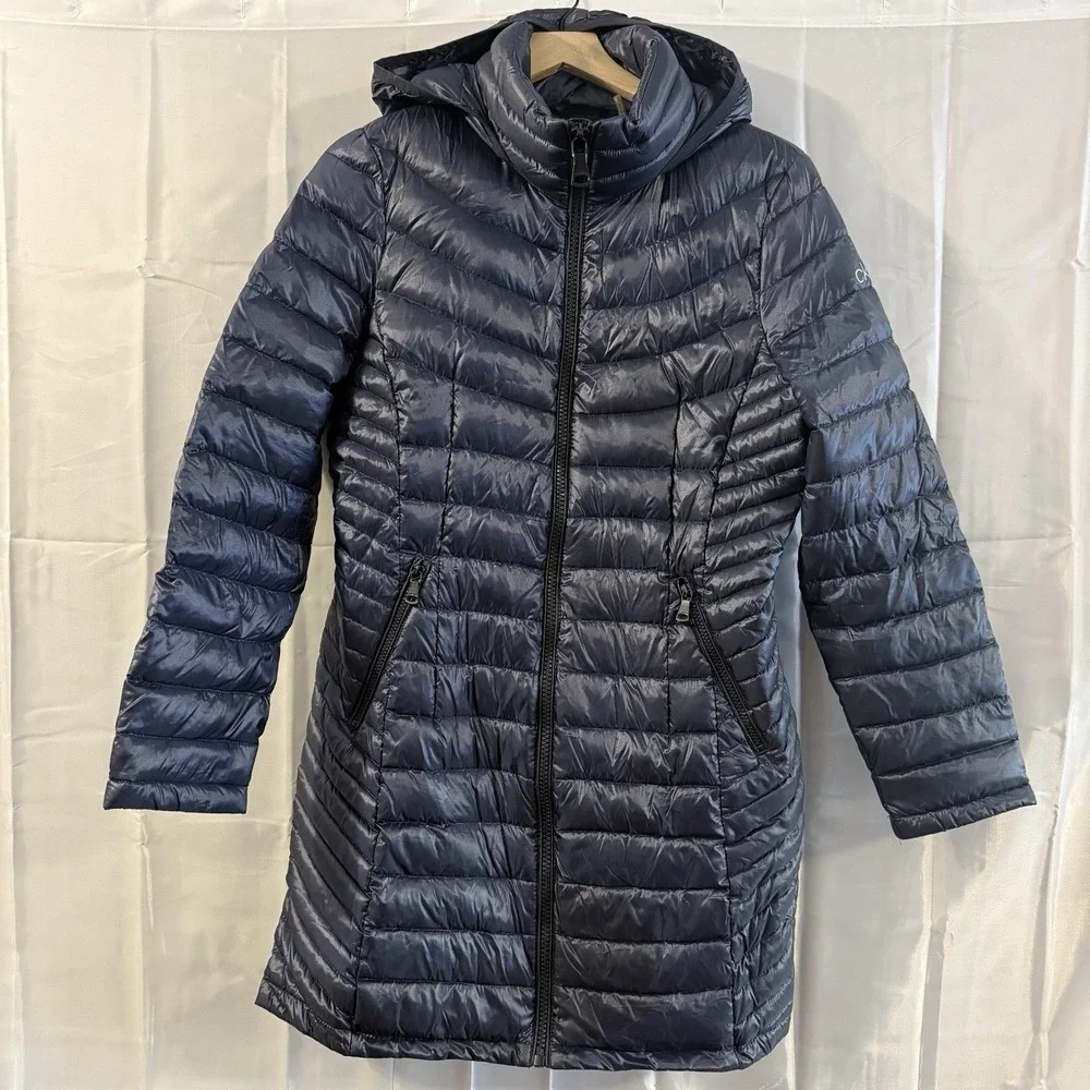 Calvin Klein Packable Lightweight Premium Down Puffer Jacket Coat Women Petite L